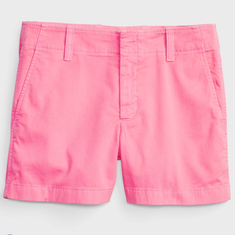 Gap Neon pink 4" Downtown Khaki Shorts with Washwell